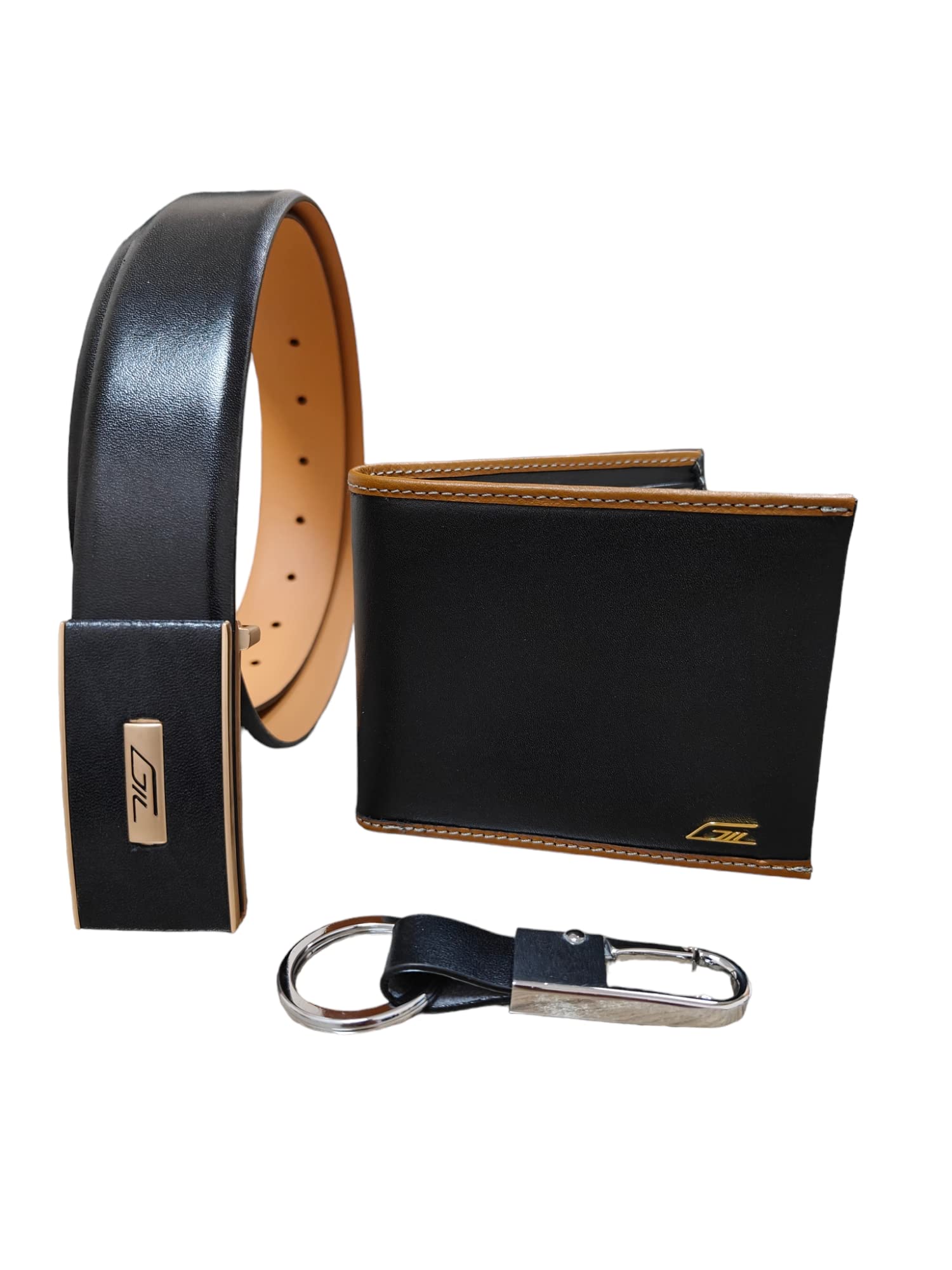 gil Men's Leather Wallet, Belt, and Keychain Combo, Gift Set for Men-picture-41