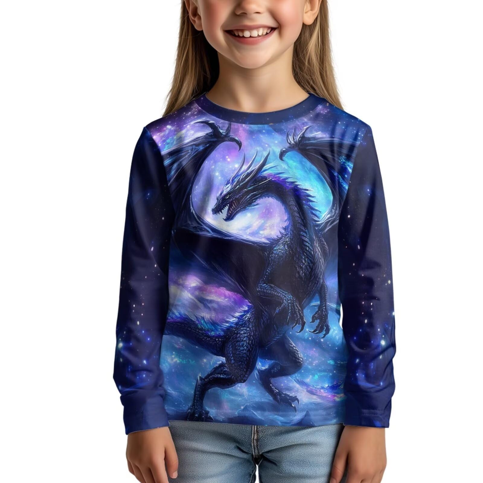 Uourmeti Girls Graphic Tees Long Sleeve T Shirts for Teens