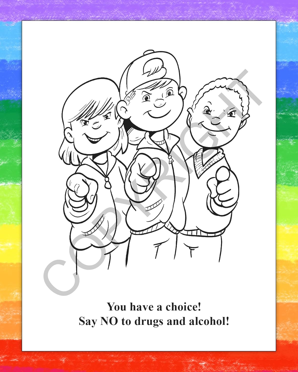 ZOCO – Stay Drug Free – Coloring Books (25 Bulk Pack, Without Crayons) – Community Outreach, Anti–Drug Awareness Safety – Educational Games, Puzzles, Activities for Kids