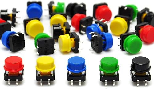 Miniatura 2 de Gikfun 12x12x7.3 mm Tact Tactile Push Button Momentary SMD PCB Switch with Cap for Arduino (Pack of 25pcs) AE1027