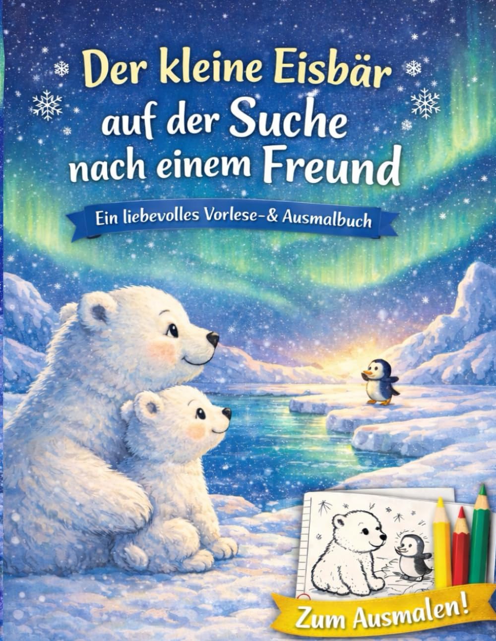 Der kleine Eisbär auf der Suche nach einem Freund