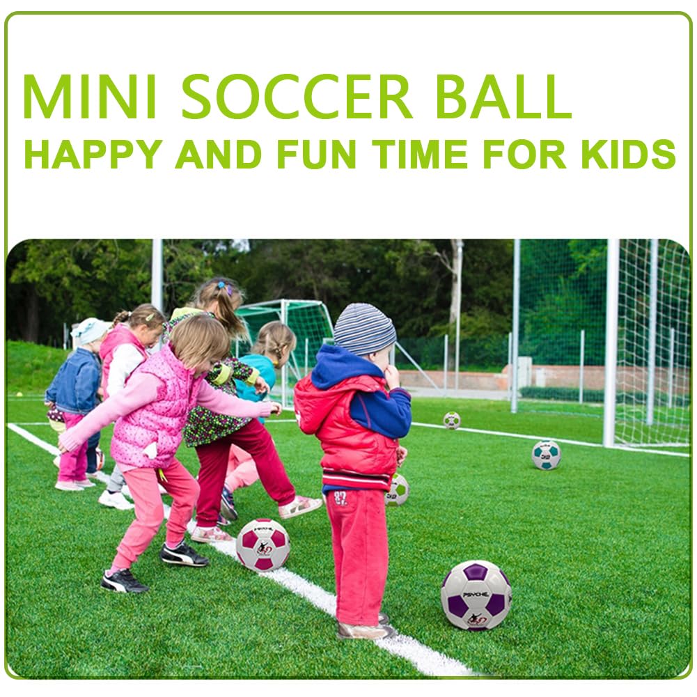 Mini pelota de fútbol para niños/niños pequeños, pelotas de fútbol de tamaño 1.5, pelotas de juguete para bebés para juegos en interiores y exteriores, suaves y ligeras (5.64 oz) 5