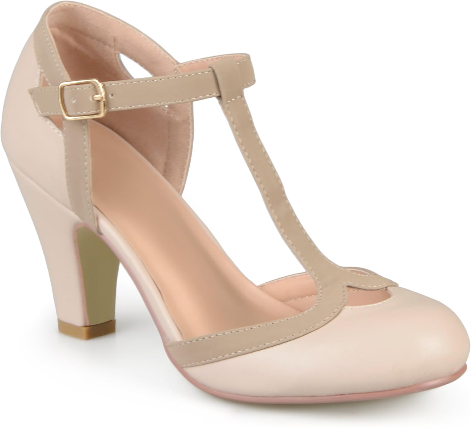 Journee Collection Womens T-Strap Round 