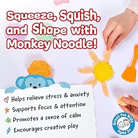 Impresa Monkey Foam Giant Foam Blocks - 5-Pack - Calming Sensory Play & Sensory Toys for Kids - Squishy Molding & Creative Toys - Holiday Stocking Stuffer & Fidget Gear - Ages 3+