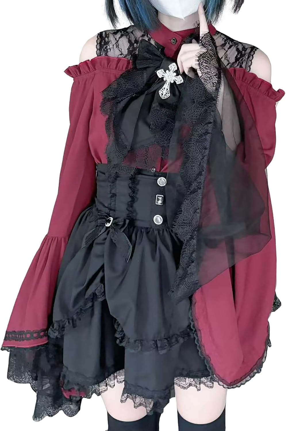 タグ付き リズリサ 希少 リボン 姫ギャル レース 三段フリル スカート