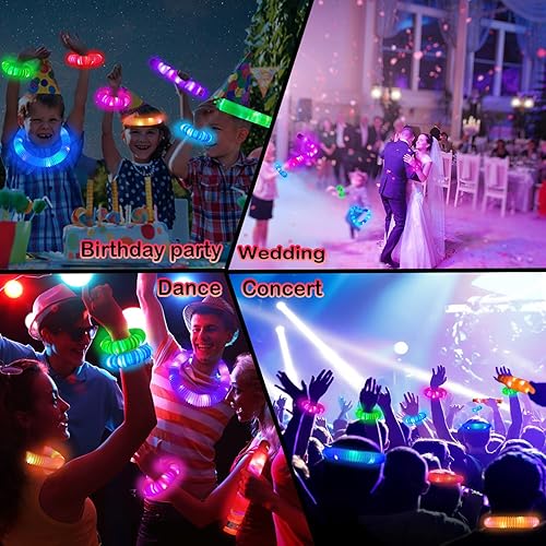 Miniatura 6 de Paquete de 24 tubos con luces para reventar, collares y pulseras, paquete de fiesta, relleno de cesta de Pascua, premios, juguetes, regalos,