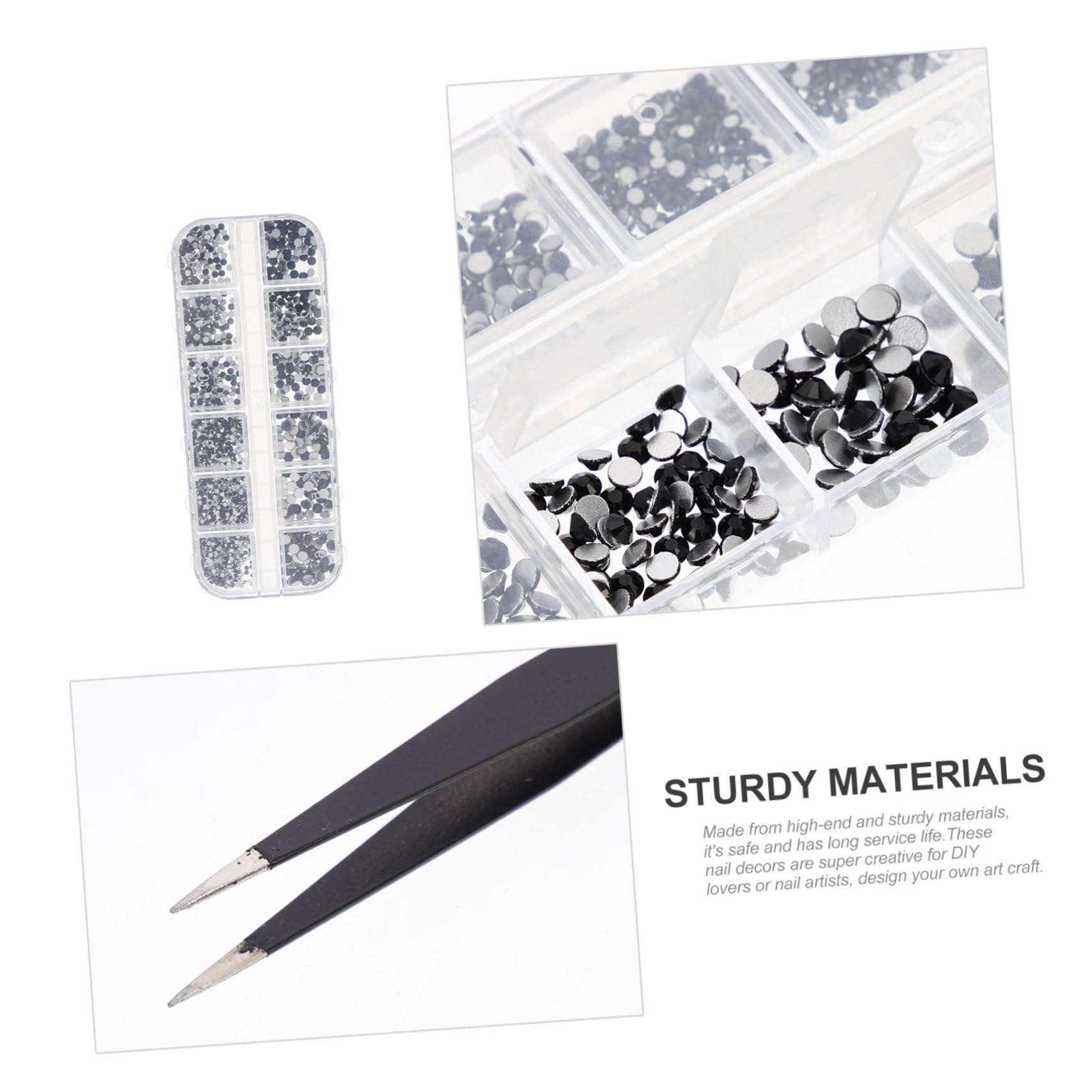 Beavorty 3 Juegos Maquillaje De Diamantes De Imitación Accesorios Uñas Cristales Para Manualidades Decoracion Uñas Decoración Uñas Encantos De Uñas Piso Uñas Semicíricas Acero Inoxidable 3d