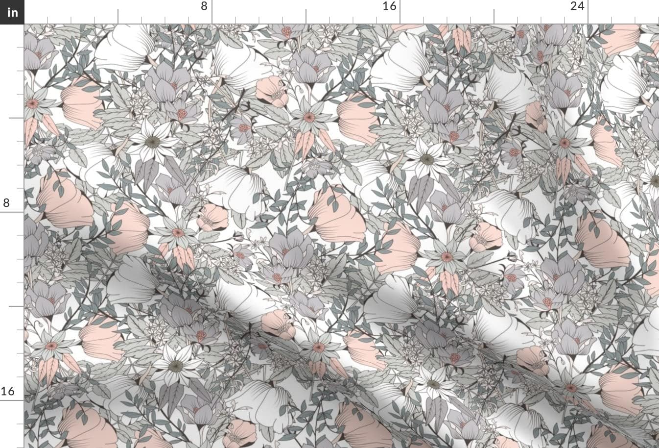 Spoonflower Fabric - Botanical Pattern Colorful Flowers Garden Floral Vibrant Colors Printed on Minky Fabric by The Yard - Sewing Baby Blankets Quilt Backing Plush