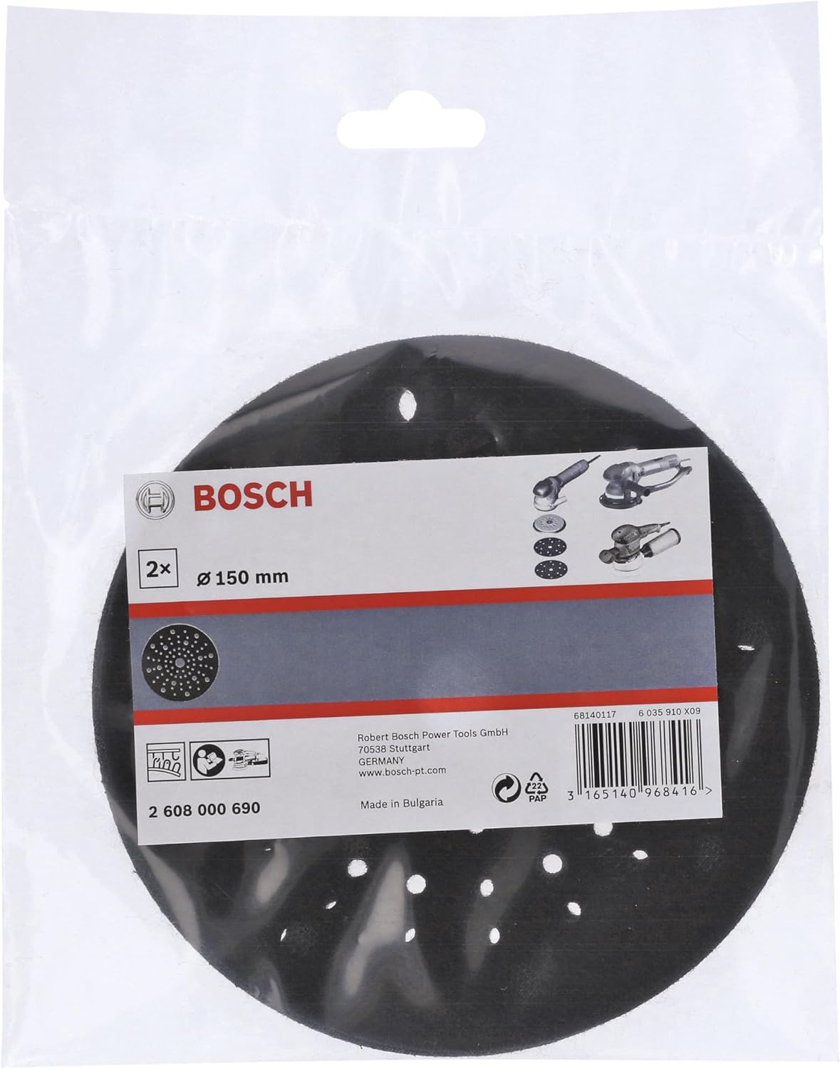 Bosch Professional 2pc. Pad Savers (Ø 150 mm, Accessory Random Orbital Sander)