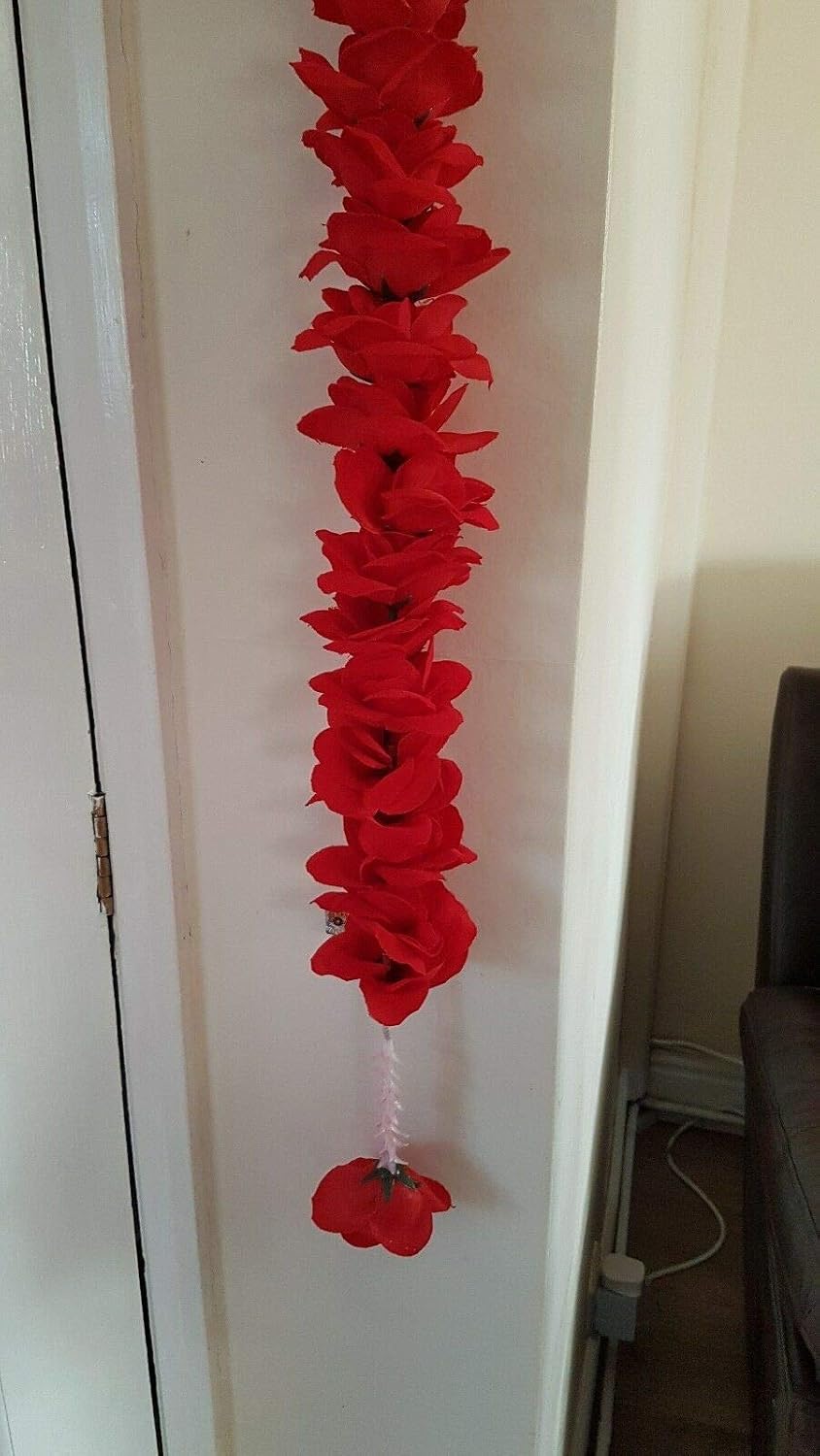 Artificial Rose Garland toran diwali christmas eid occassions decoration 5.5 feet mehndi party Indian Diwali velvet Pack of 2