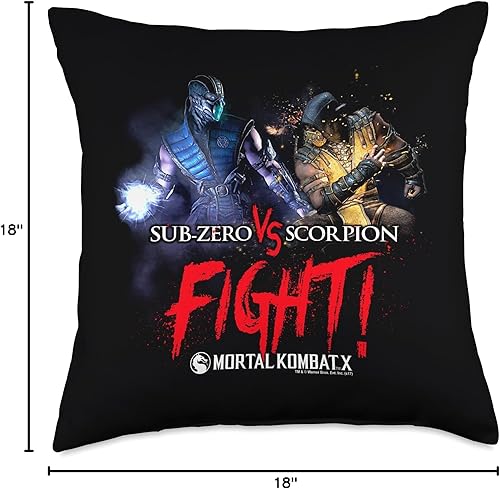 Miniatura 4 de Mortal Kombat X Fight - Almohada (18.0 x 18.0in), multicolor