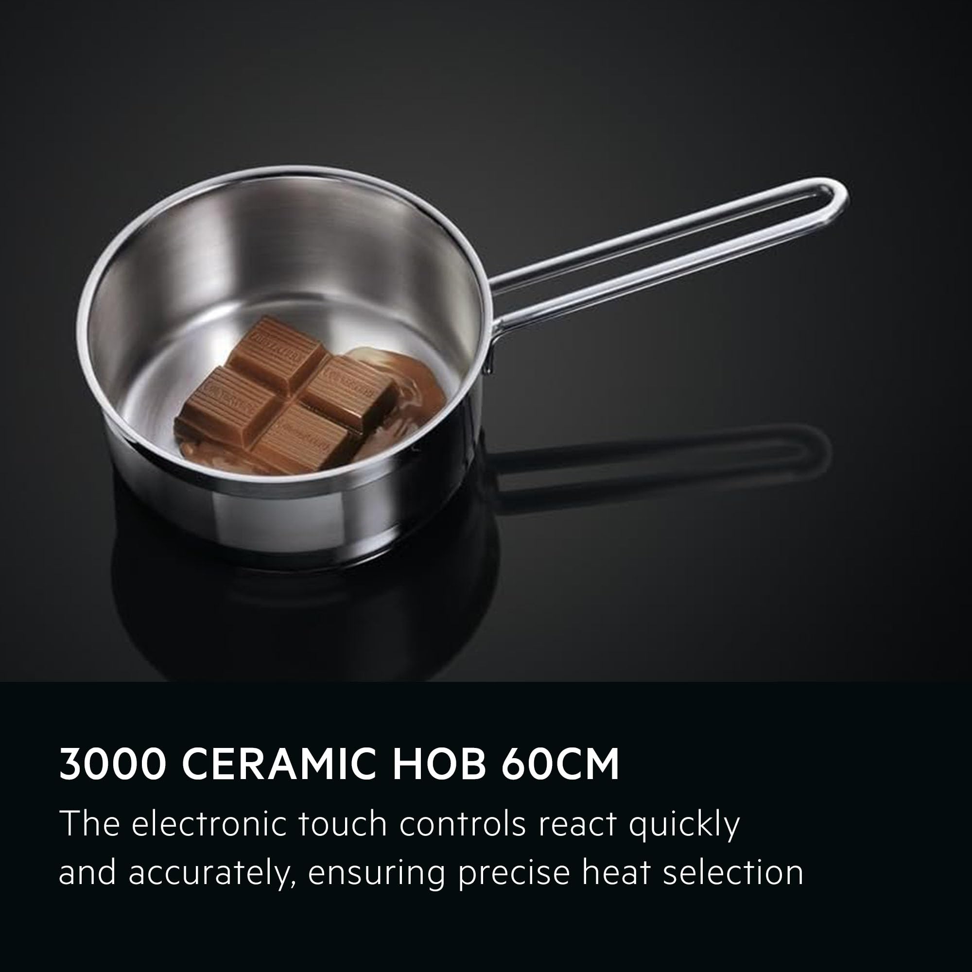 AEG 3000 Series Radiant Hob, Ceramic Hob, HRX64360C, 4 Cooking Zones, 60cm, Touch Control, Gas on Glass, Residual Heat Indicators, Built-in Hob, Black — view 7