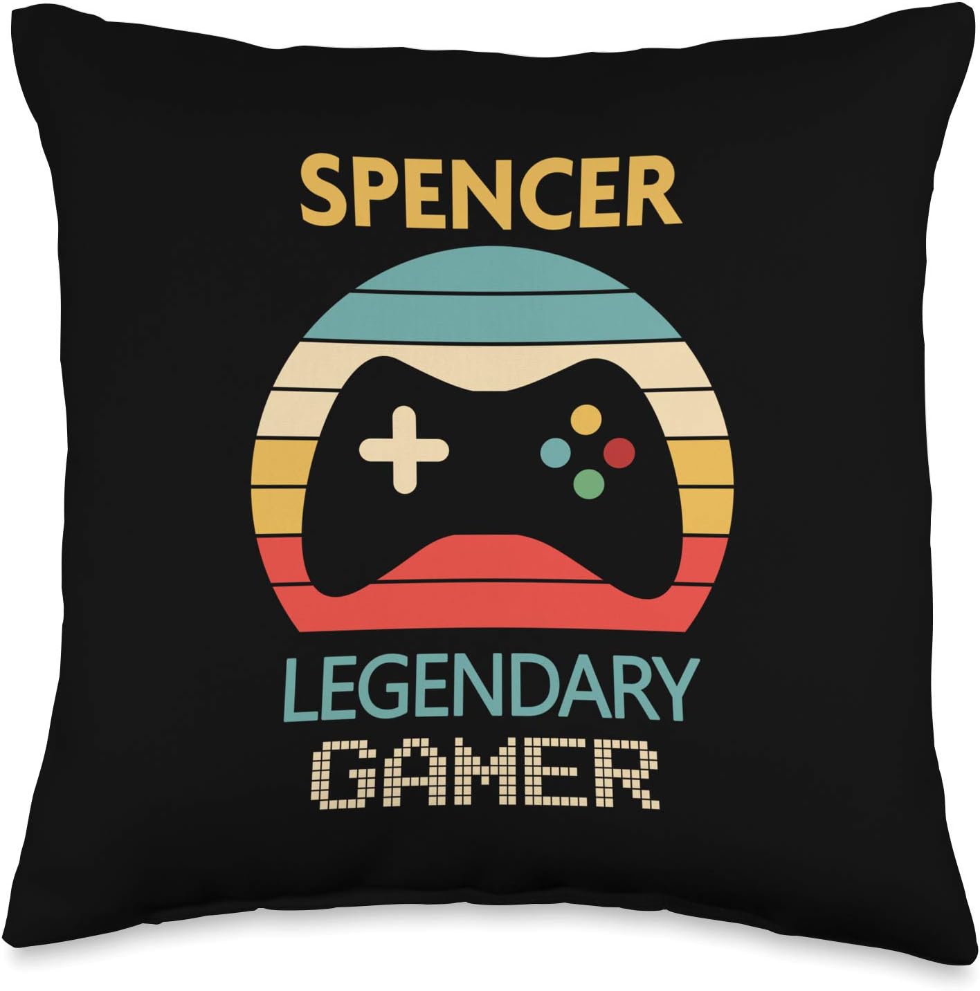 Spencer Name Gift Gamer Decor Boys Bedroom Accessories Throw Pillow