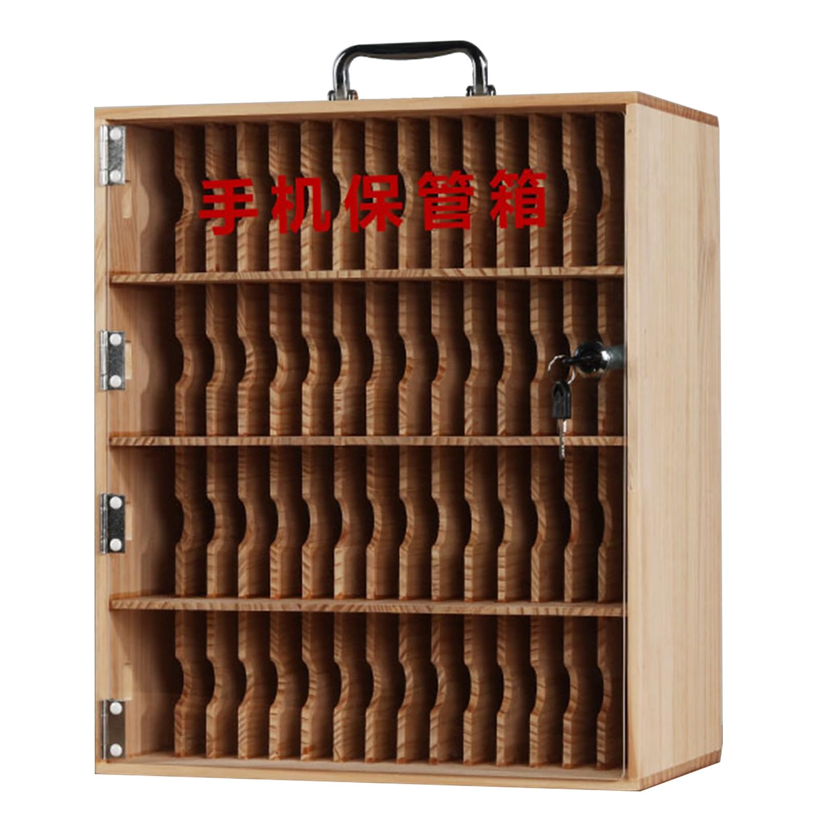 Tableau de 60 pochettes pour tél en bois idéal pour stocker les mobiles