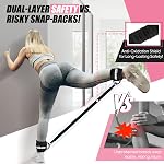 Resistance Bands with Ankle Straps, Ankle Weights Bands for Working Out, Exercise Band for Women Leg and Glute, Booty Workout Equipment for Kickbacks,Butt and Hip Training, Home Gym Fitness Equipment