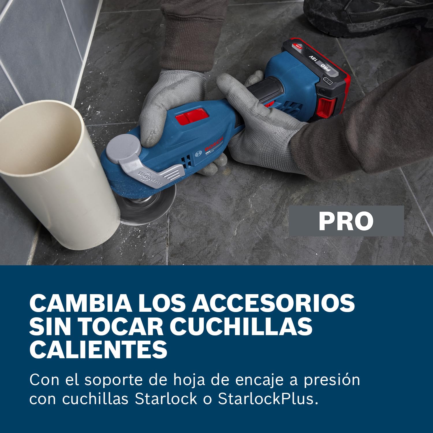 Bosch PRO 18V System Herramienta oscilante a batería GOP18V-30 (incl. hoja de inmersión PAIZ 32 APB, L-BOXX)