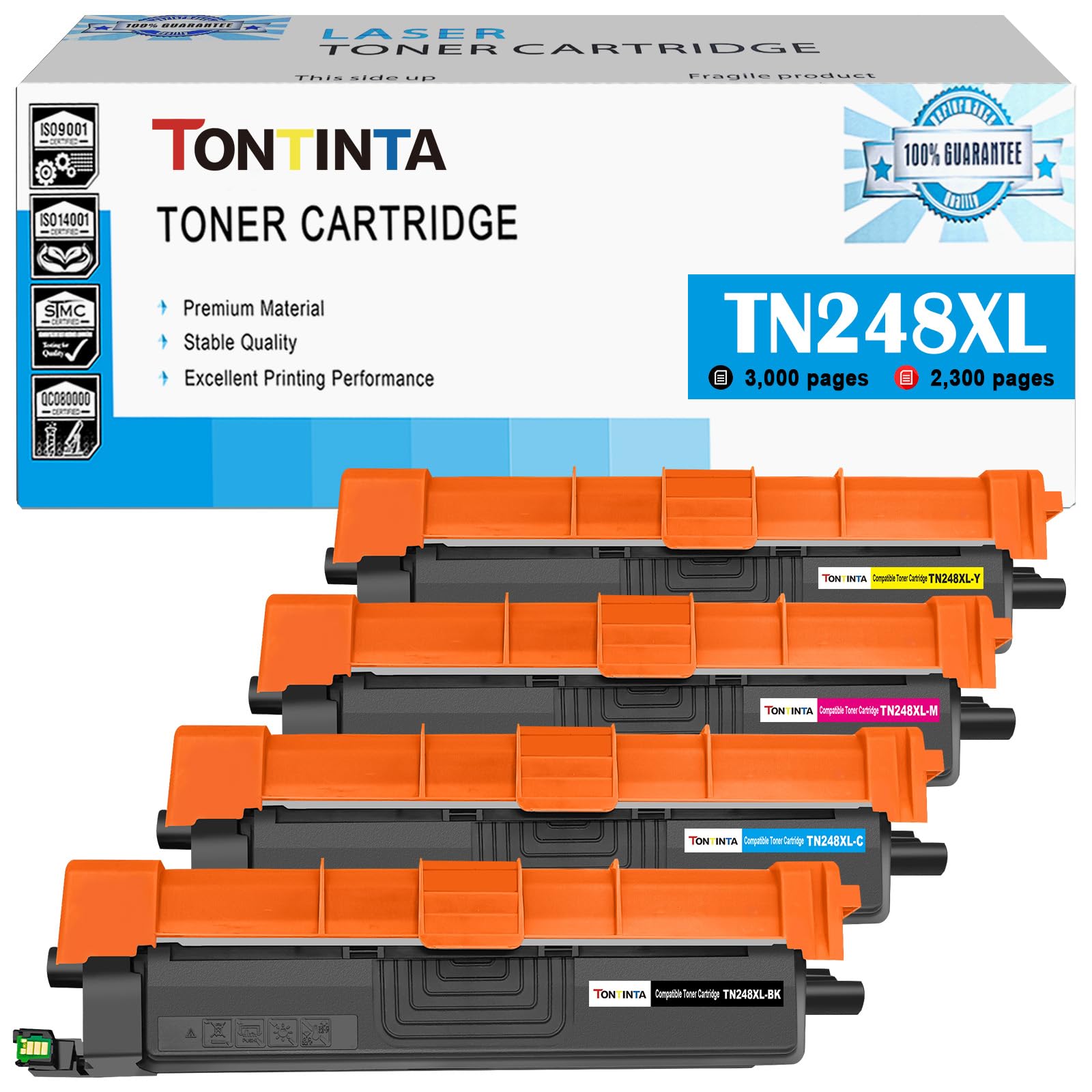 248XL TN248XL 4 Colori Cartucce Toner Compatibili TN-248XLBK TN-248XLC TN-248XLM TN-248XLY Alta Capacità per Stampante Brother HL-L3215CW L3220CW L3220CWE DCP-L3515CDW L3560CDW MFC-L3740CDW L3740CDWE