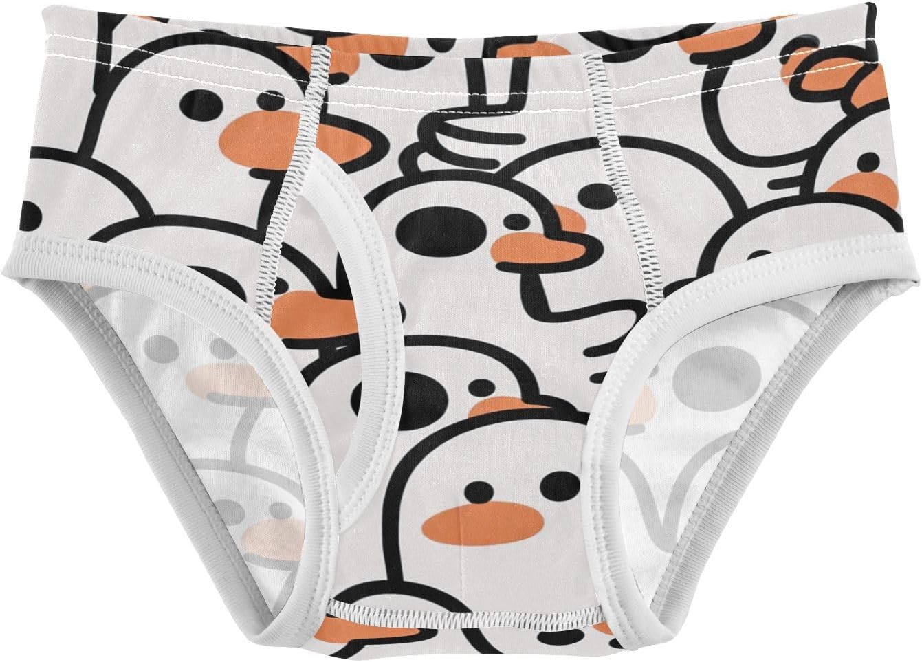visesunny Halloween White Duck Boys Cotton Underwear Printed Toddler Soft Training Briefs Size 2T-8Y for Kids