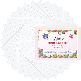 Comprar Ainiv 32PCS Hojas de Pegamento para Puzzles, Despegable Cola Transparente Papel Adhesivo, Lámina Adhesivas para Rompecabezas para Preservar 4000PCS, Lámina Accesorios Puzzle para Asegurar y Proteger