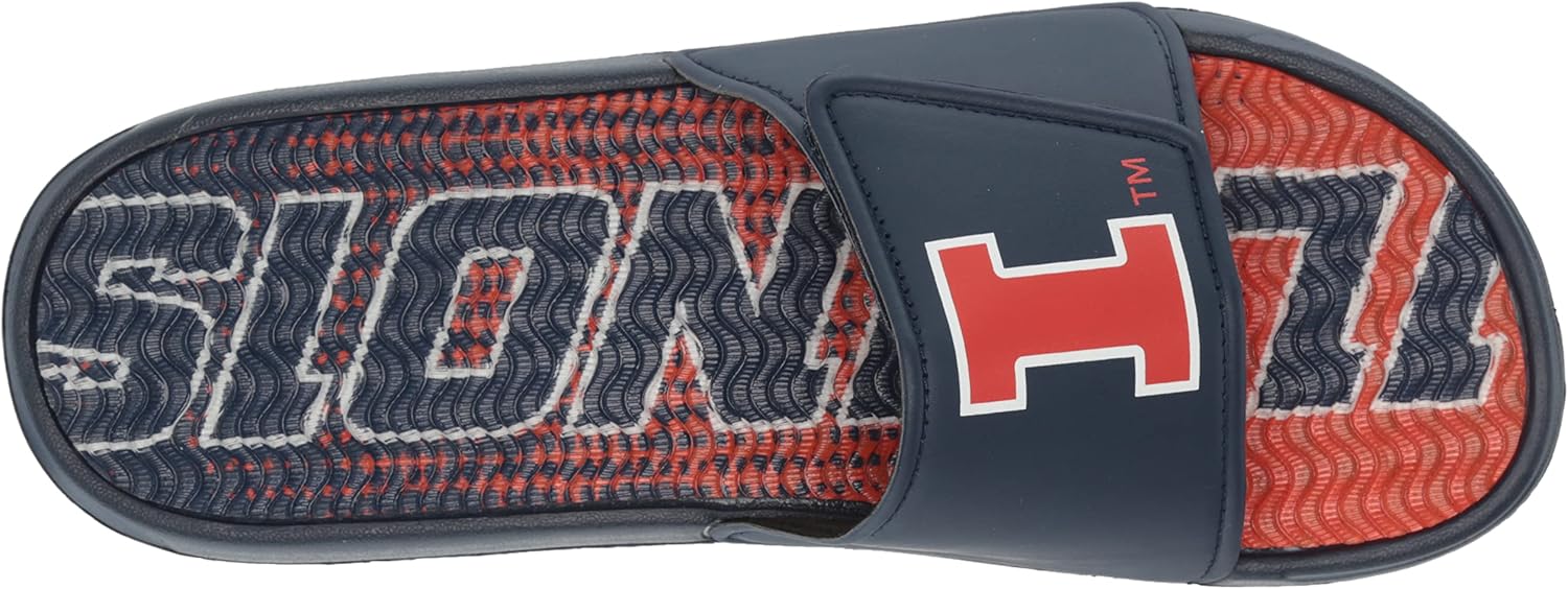 FOCO Men's NCAA College Team Logo Athletic Sport Shower Flip Flop Sandals Gel Slides : Sports & Outdoors