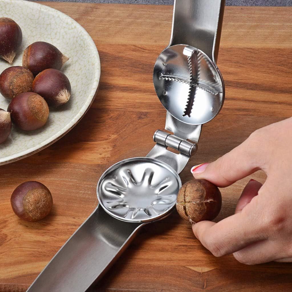 HYG Stainless Steel Nutcracker, 304 Chestnut Clip, Multifunction Nut Opener for Walnut, Pistachio, Macadamia, etc.