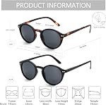 ZENOTTIC Lunettes de soleil polarisés pour femmes Hommes : cadre carré rétro UV Protection paquet de 2