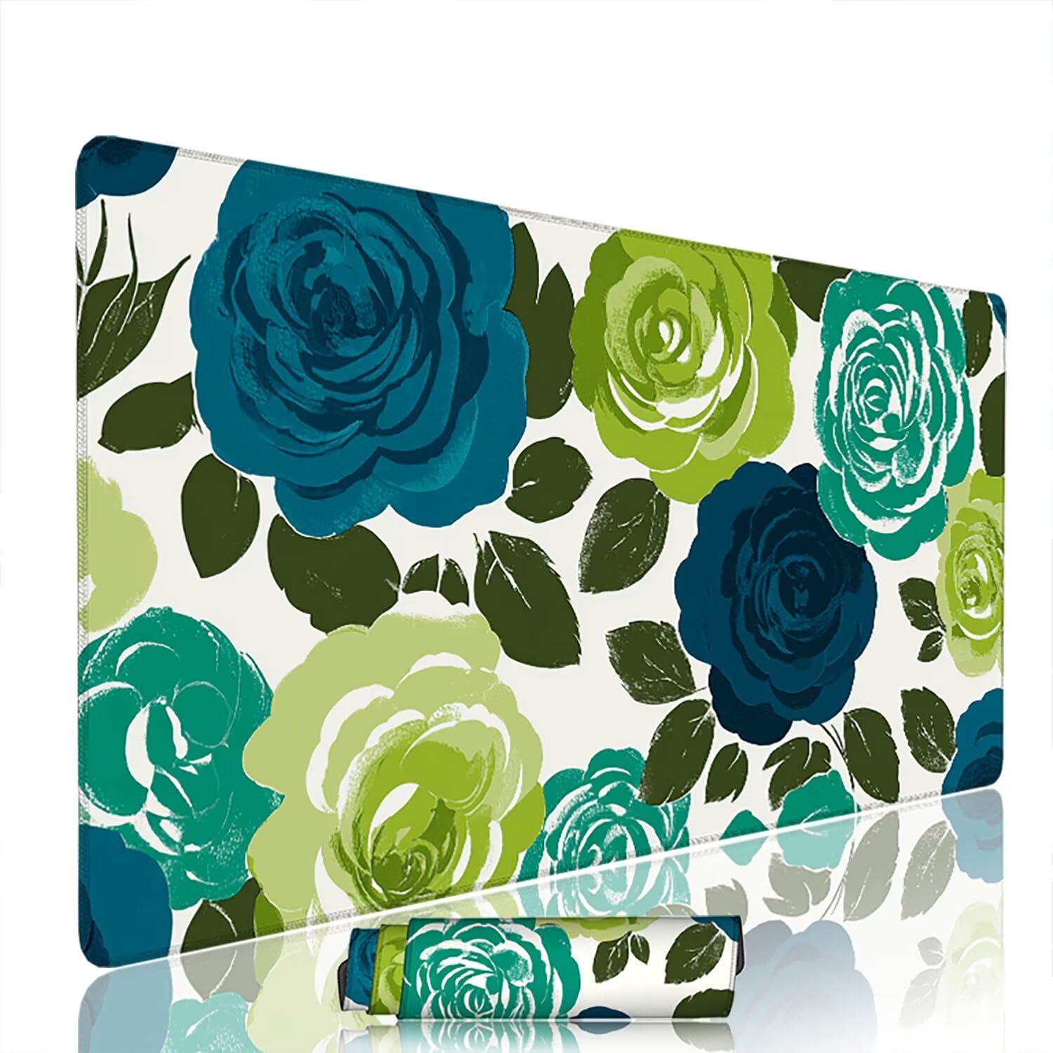 Abstrakcyjna podkładka pod mysz pod mysz pod mysz do gier XXL 1400 x 600 x 3 mm podkładka pod mysz gumowa kwiat duża podkładka pod rękę dla graczy akcesoria wodoodporne PC, do klawiatury laptopa w