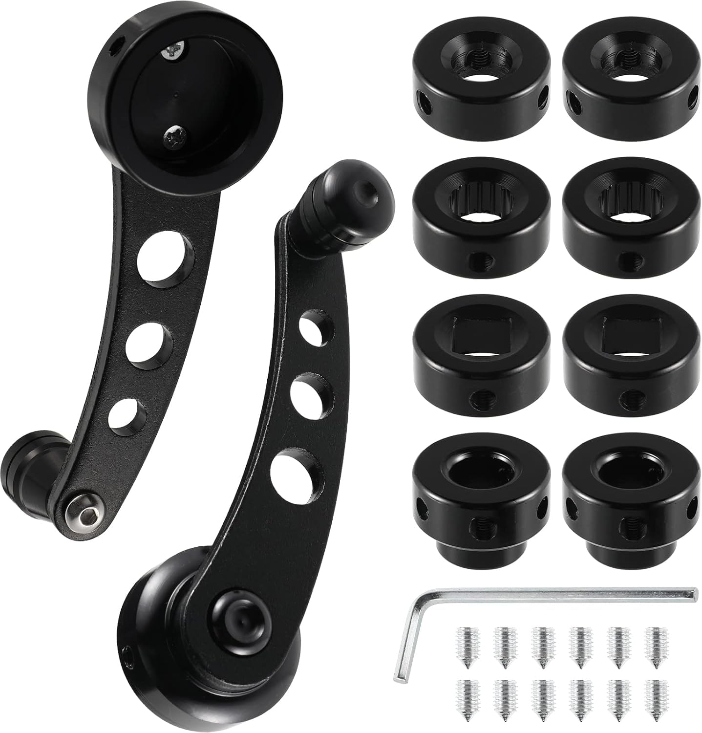 Niltracy Multicolor 1 Window Cranks Set Car Window Handle Aluminum Alloy Window Crank Handle Universal Car Window Handle Replacement Door Accessories- Casement Window Crank Handle（4.3 X 1.7 X 1.46 Inch