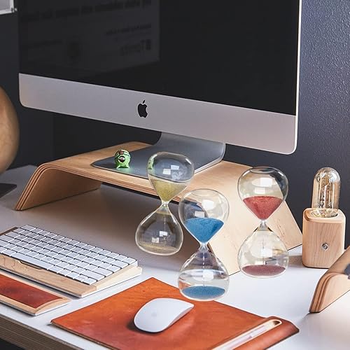 Miniatura 4 de Reloj de arena de 60 minutos con cristal de 7 colores y reloj de arena dorada, reloj de arena grande de 60 minutos, reloj de arena de 60 minutos,