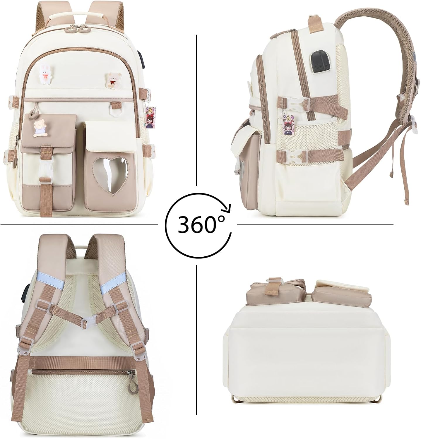 ACESAK Backpack for Girls - Bookbag Backpacks Schoolbag for Girls Kids Teen image 5