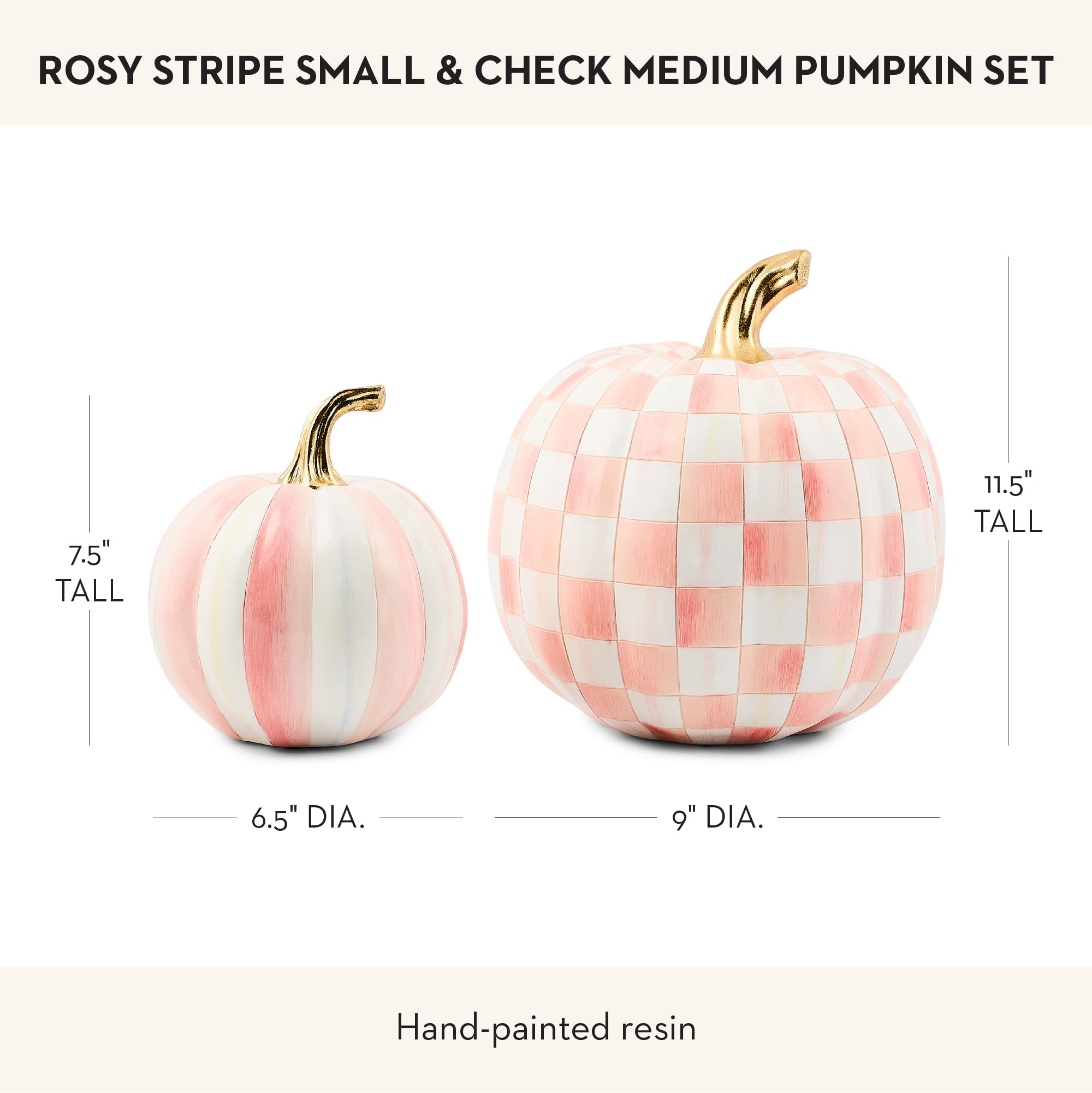 Amazon.com: MACKENZIE-CHILDS Set of 2 Pumpkins, Resin Halloween