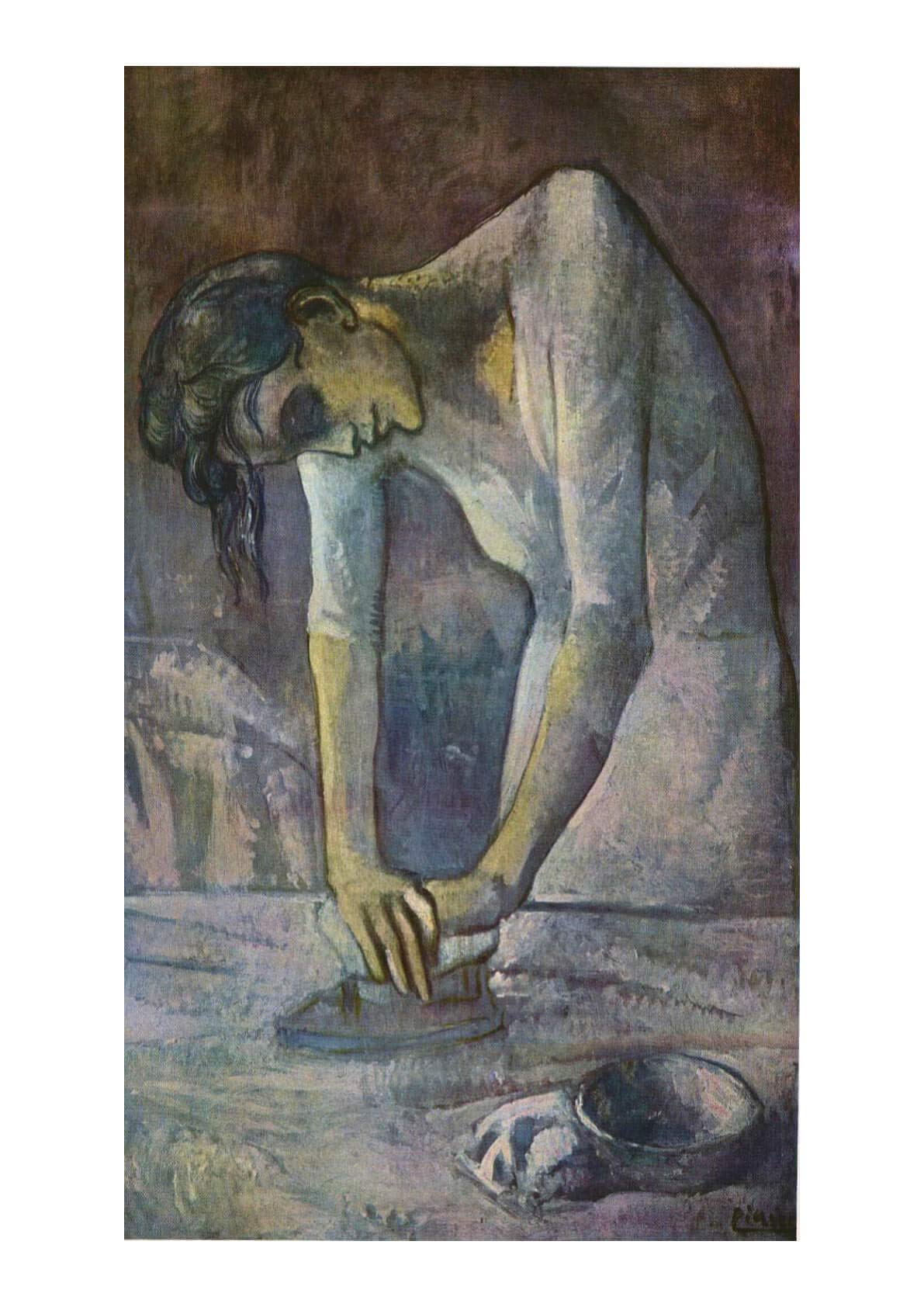 Affiche Pablo Picasso Woman Ironing encadrée petit format matte