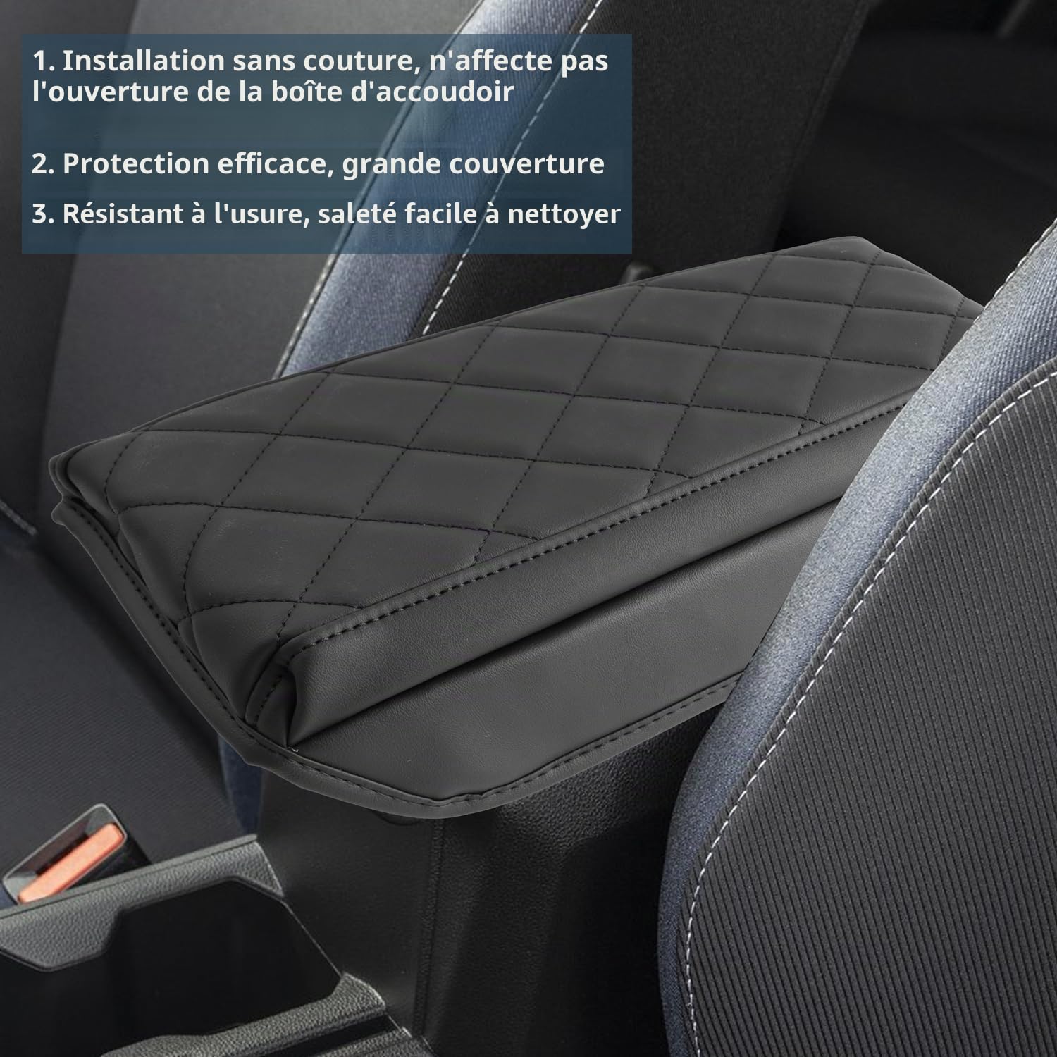 Ruiya Compatible avec Dacia Duster 3 2024 2025 2026 Housse d'accoudoir central, Couvercle de boîte d'accoudoir Étui de Protection Console Protection d'accoudoir Dacia Duster Accessoire
