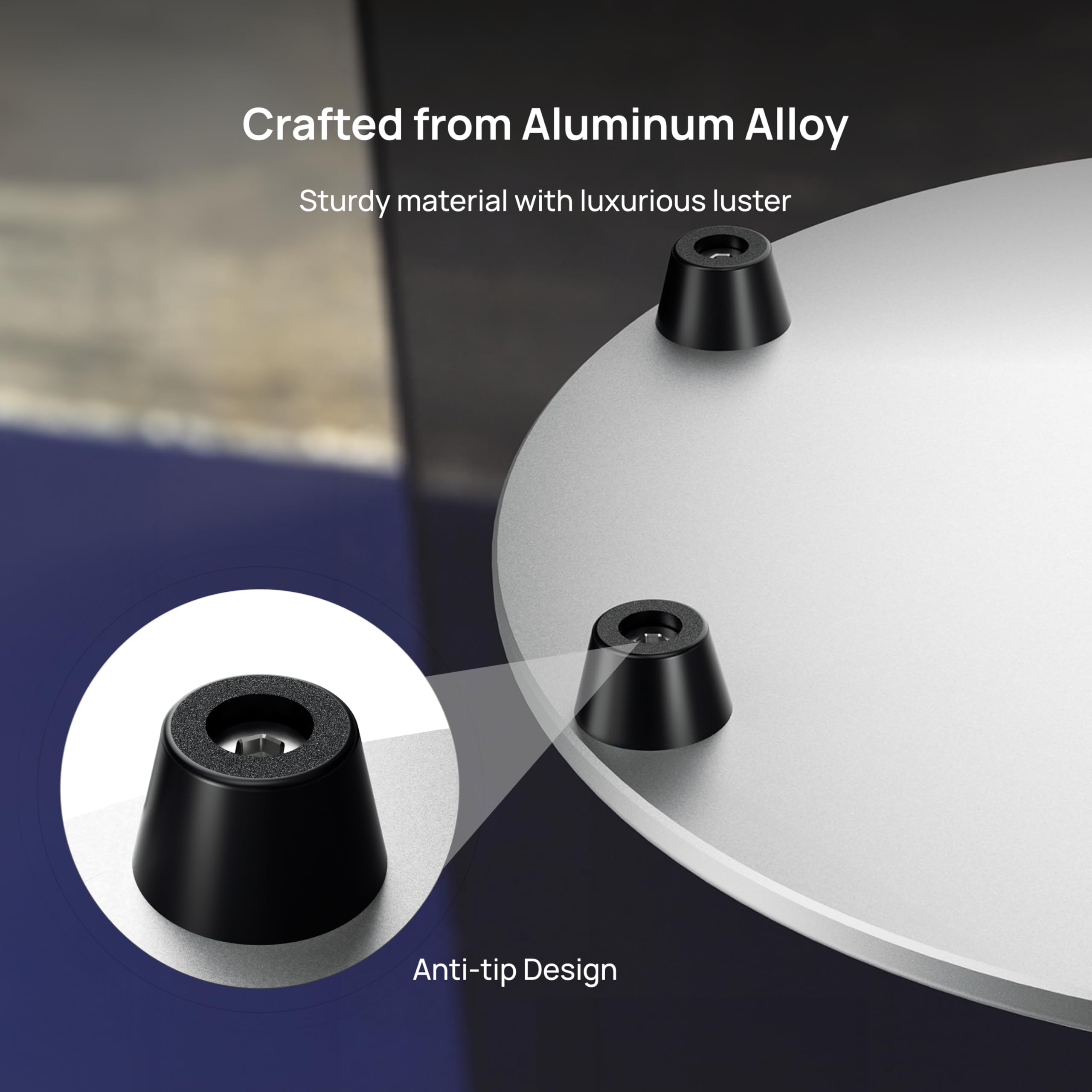 AWOL Vision ThunderBeat 5.5.2 - Coppia di supporti per altoparlanti regolabili dedicati per sistema surround 5.5.2, base robusta e design su misura (carico massimo 4 kg, confezione da 2)