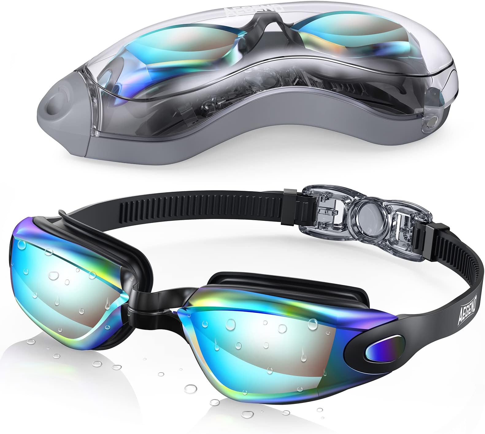Aegend Swim Goggles, Swimming Goggles No Leaking Adult Men Women Youth