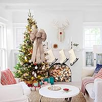 Vista 5 de Arco de arpillera para decoración de árbol de Navidad, decoración de fiesta de boda, 9.8 x 21.6 pulgadas