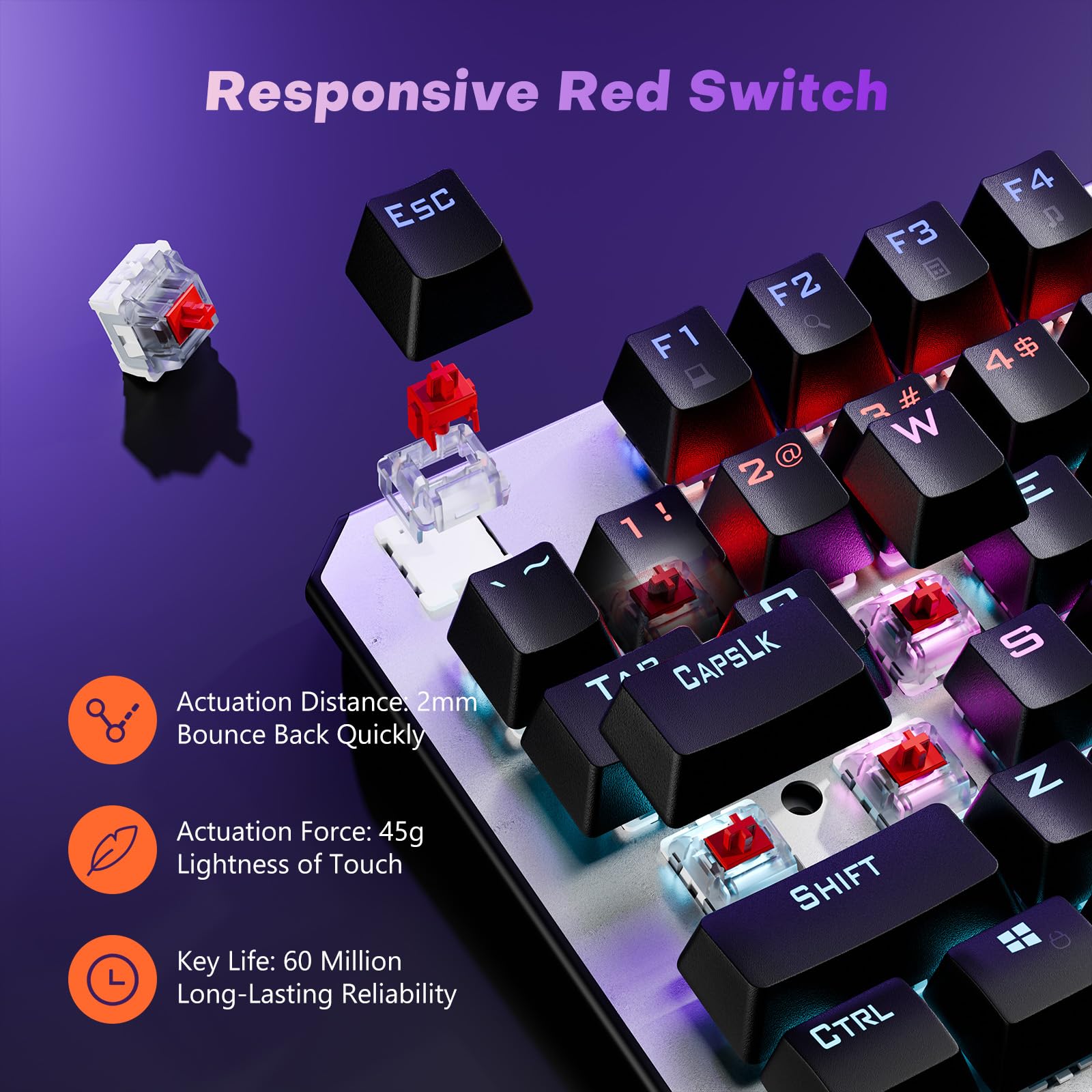 Amazon | AULAキーボード TKL メカニカルゲーミングキーボード RGB