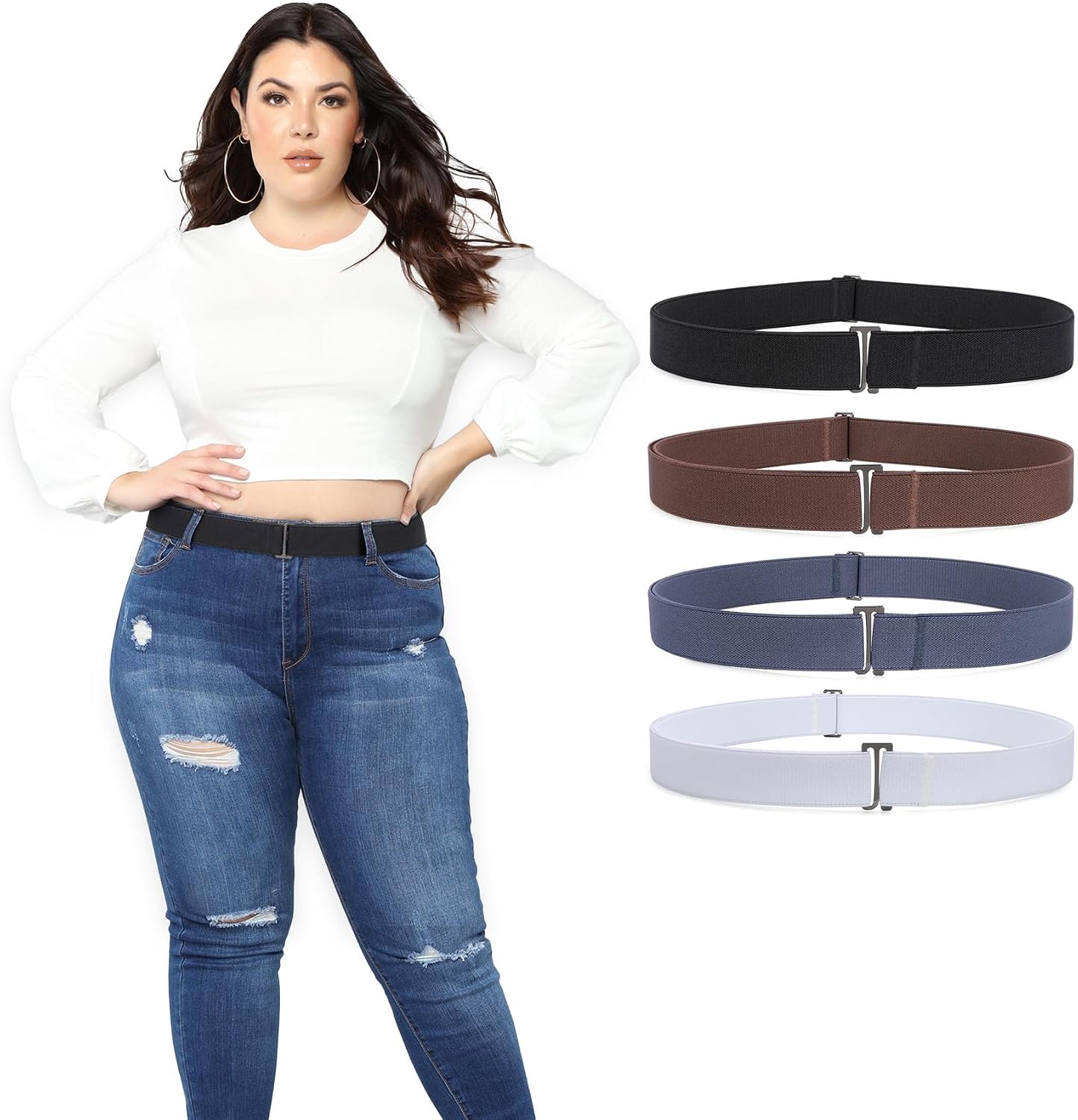 XZQTIVE No-Show Crop Band Belt for Women & Men, Adjustable Tuck Band for T-Shirt, Sweater Tucking