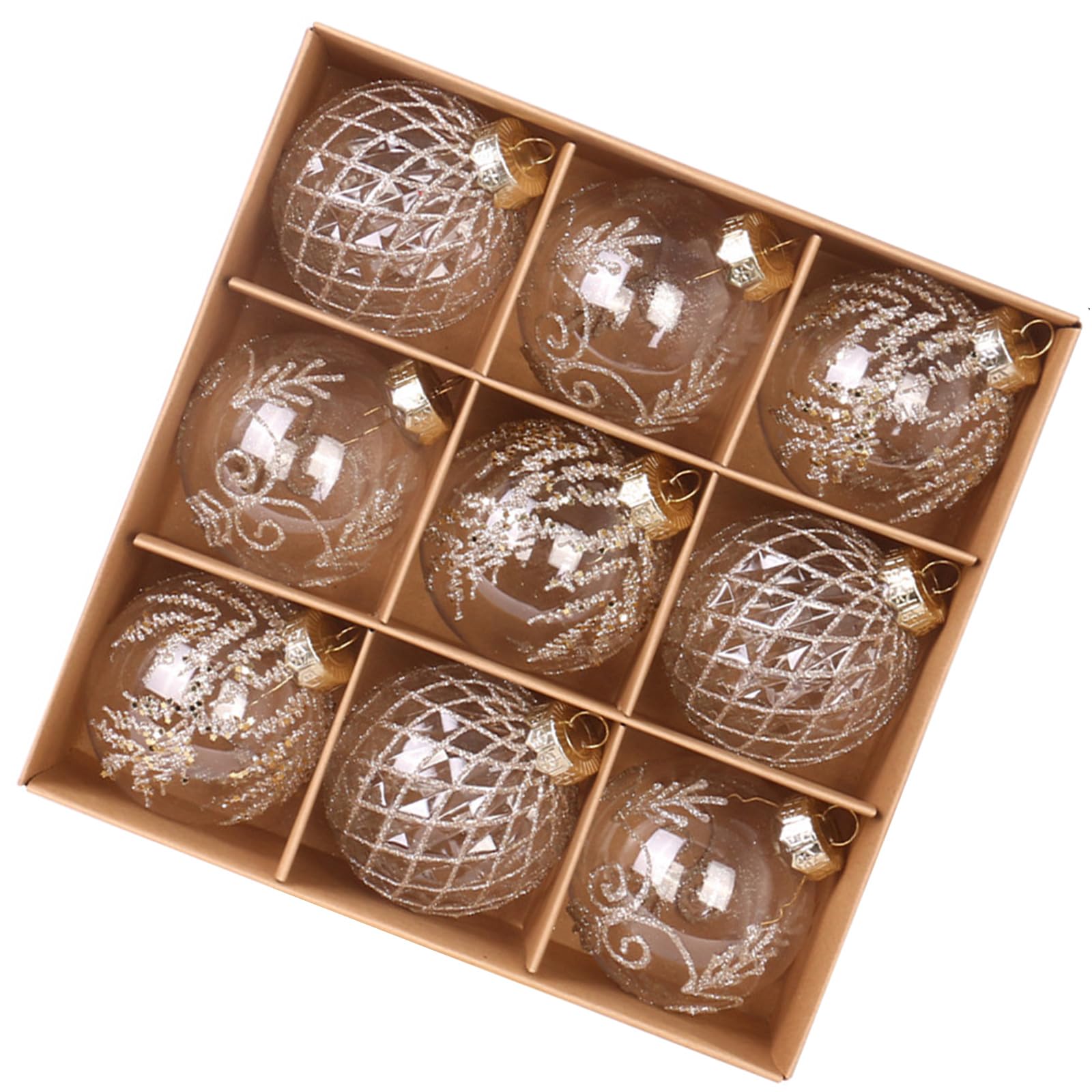 Tsophreniq Festival Christmas Ornament Sphere Christmas Celebration Sphere Set Decorative Ornament for Various Setting Holiday Accent