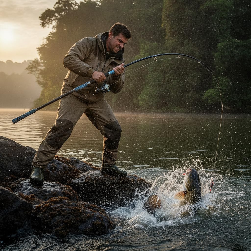 Canna da Pesca Telescopica Azione Extra, Manico a pistola, size to 2