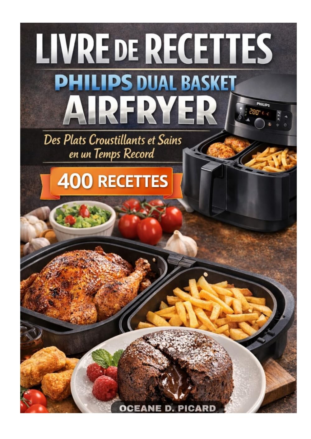 LIVRE DE RECETTES PHILIPS DUAL BASKET AIRFRYER: "Des Plats Croustillants et Sains en un Temps Record"