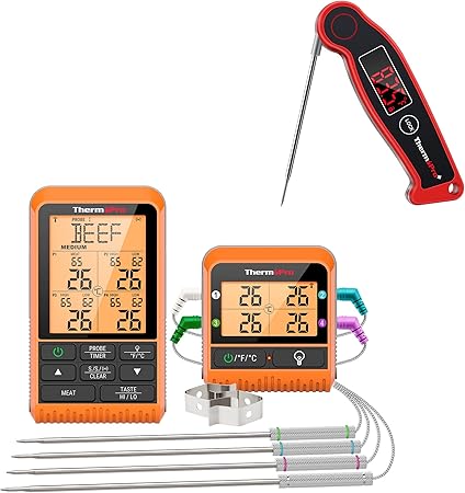 Review ThermoPro TP19 Waterproof Digital Meat Thermometer+ThermoPro TP829 Wireless Meat Thermometer for Grilling and Smoking Review ThermoPro TP19 Waterproof Digital Meat Thermometer+ThermoPro TP829 Wireless Meat Thermometer for Grilling and Smoking