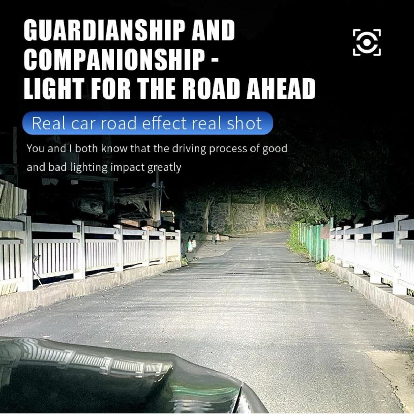 Lampadina per fari a LED da 160 W, 16000LM Super Luminosa, Lampadina fendinebbia H11 Bianca Fredda 6000K, Impermeabile IP68, Confezione da 2,H7