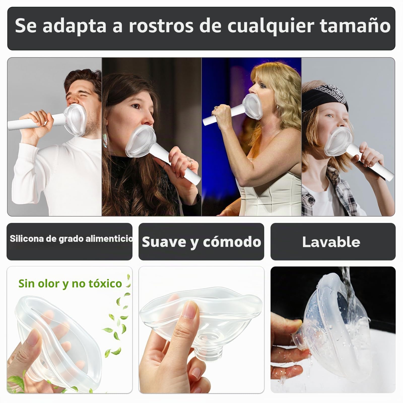 TroyStudio Amortiguador vocal, silenciador de voz de silicona de alta calidad para práctica de canto, calentamiento, tarro de gritos para aliviar el estrés, jarrón para gritos de gestión de la ira,