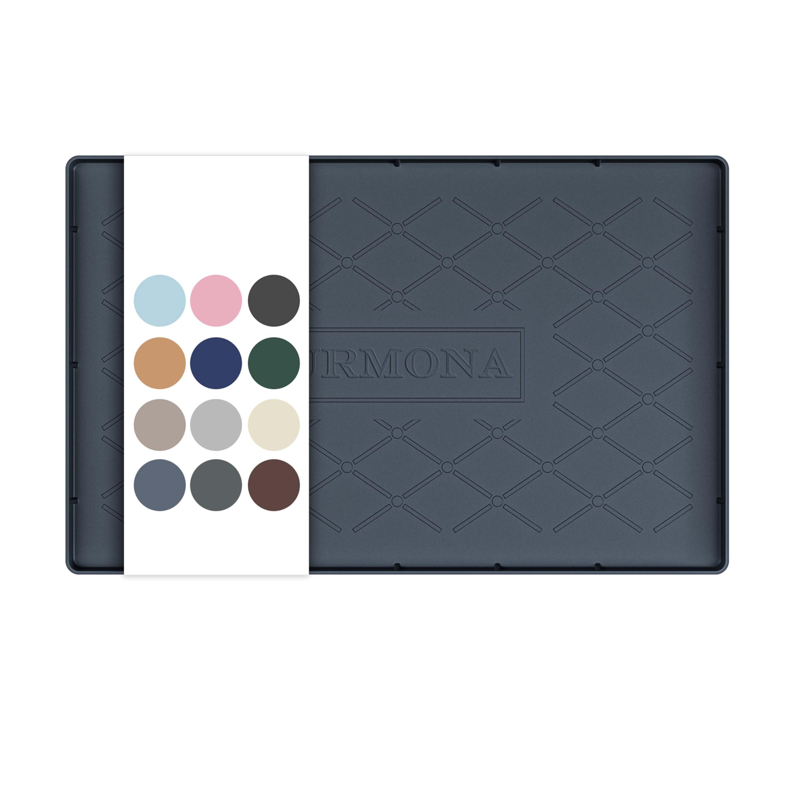 URMONA Under Sink Mat 30 x 48 cm, Waterproof Silicone Cabinet Protector