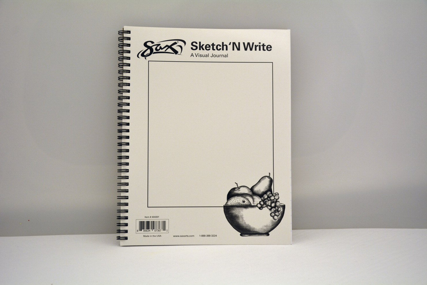 Sax Sketch N Write Spiralbound Book - 8 1/2 x 11 inches - 50 Sheets per Pad - White
