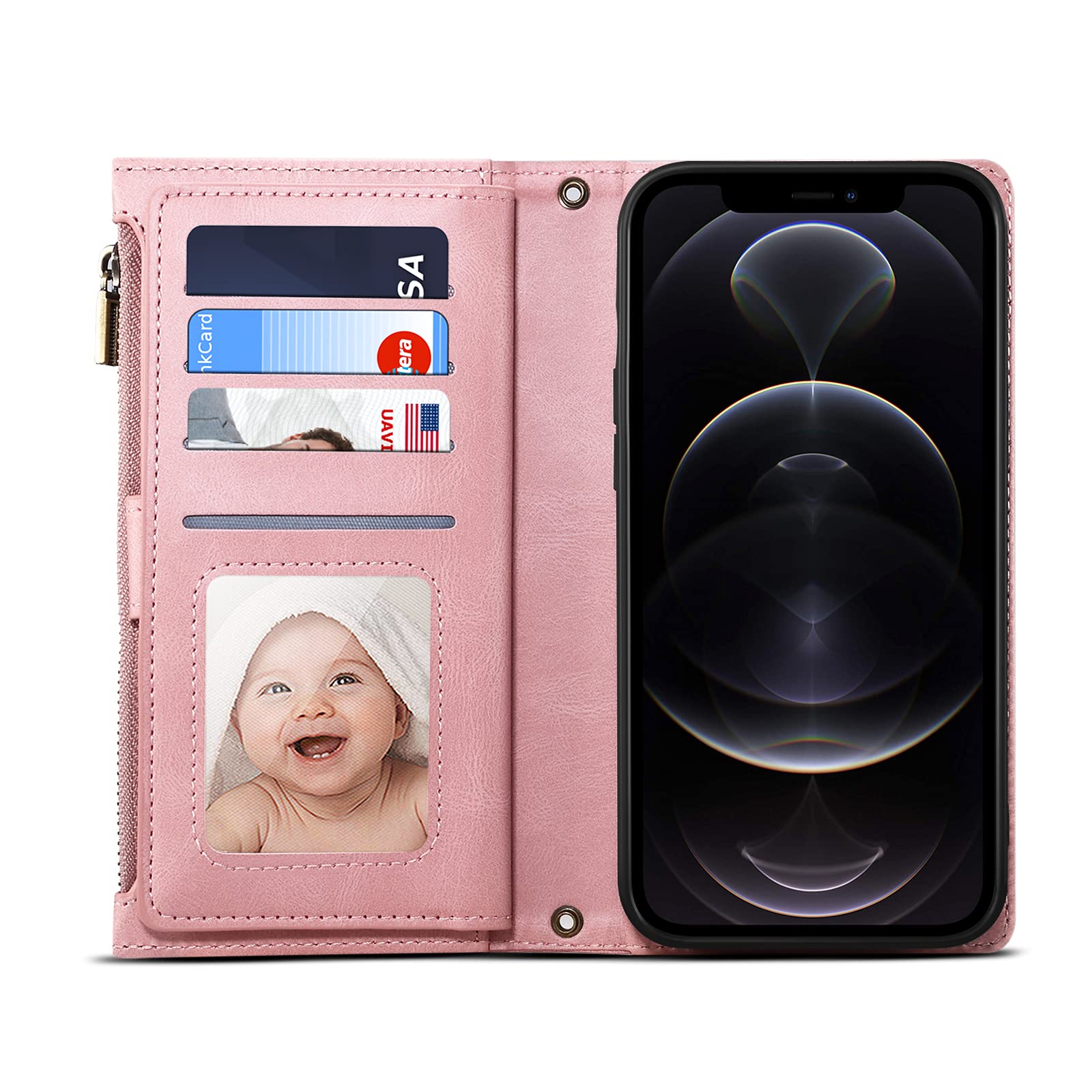 iPhone 13promax ストラップ付き 財布型 カード収納 ピンク Amazon.co.jp: 【Strap Series 財布型】iPhone 13 Pro Max