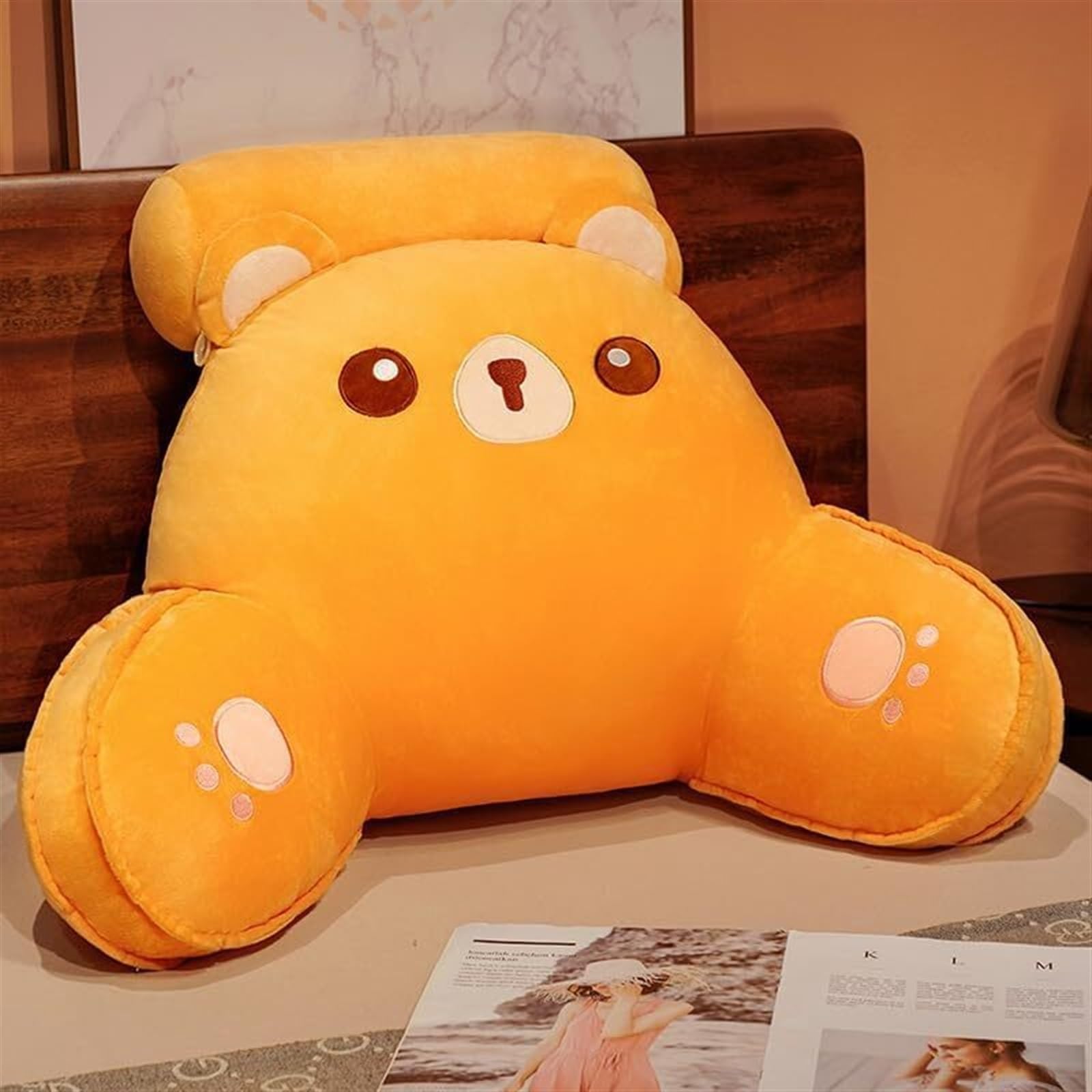 Uoxhfdh Brown Back Support Comfortable Backrest Cushion To Relax Arm And Lumbar Fluffy Waist Rest Cushions(,70 * 50Cm)