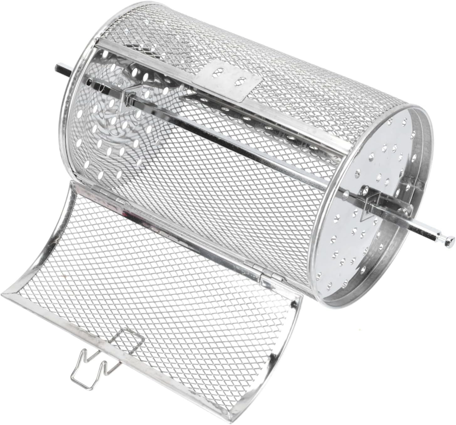 1set Stainless Steel Rotating Cage Grill Shaft Stainless