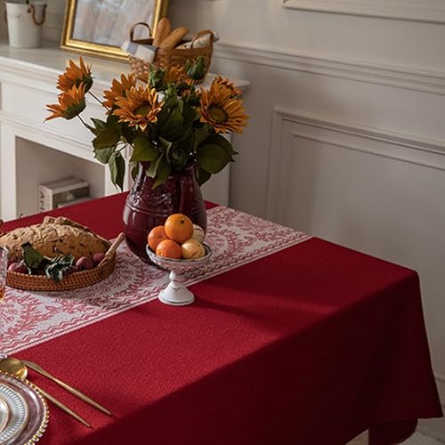 Miniatura 6 de IVAPUPU Mantel rectangular para el día de San Valentín, de 60 x 84 pulgadas, mantel de lino sin arrugas, para cocina, comedor, mesa de granja,